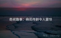 奇闻趣事：麻花传剧令人震惊